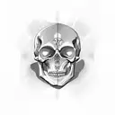 bar skeleton tattoo design idea