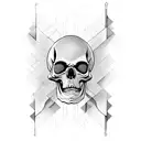 bar skeleton tattoo design idea