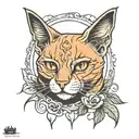 ghost cat tattoo design idea