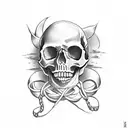 skull with noose tattoo design idea
