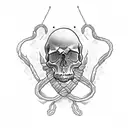skull with noose tattoo design idea