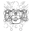 skydive monkey tattoo design idea