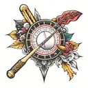 #30,darts,baseball tattoo design idea