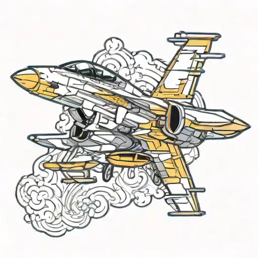 f/a18 super hornet flying tattoo design idea
