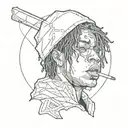 don toliver inspired tattoo design idea