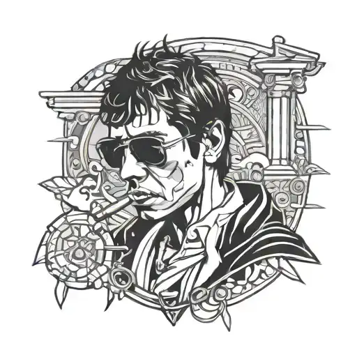 tony Montana tattoo design idea