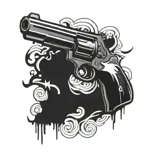 gun and tony montana arm tattoo tattoo design idea