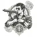 tony Montana tattoo design idea