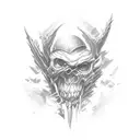 broken evil tattoo design idea