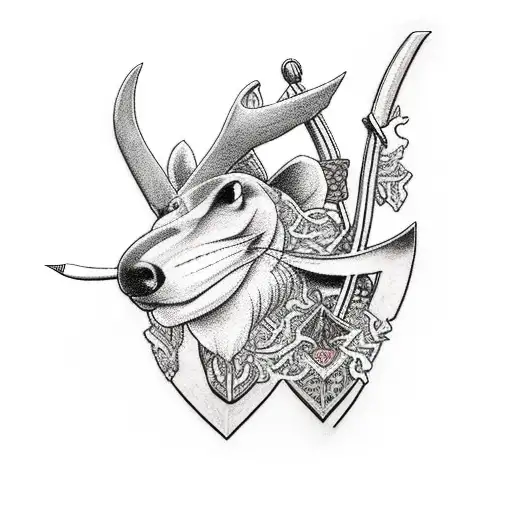 Bow and arrow tattoo design idea