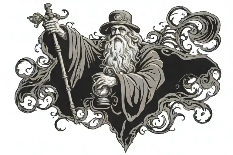 Father Time tattoo design idea