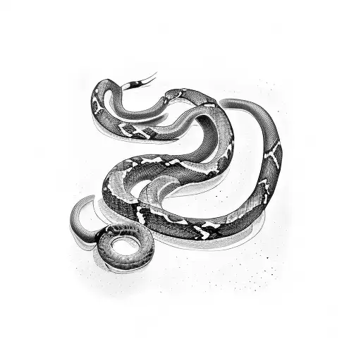 knife with snake wrapped around  tattoo design idea