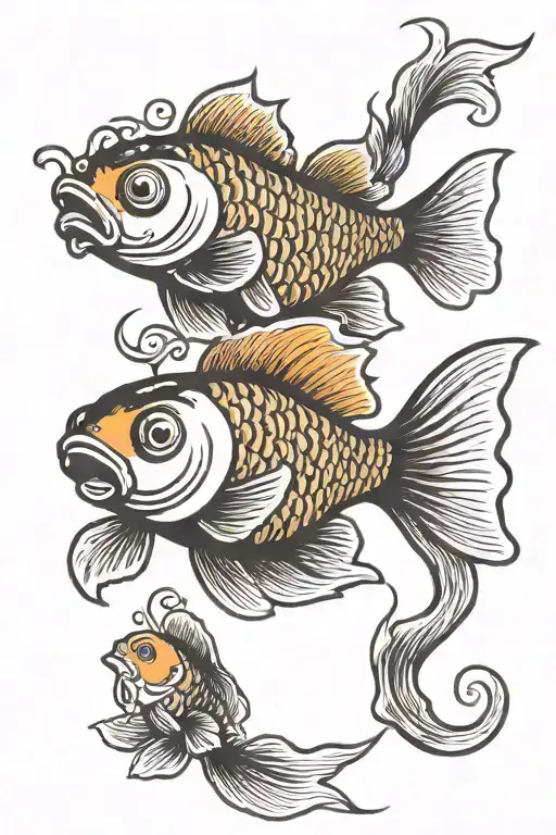 goldfish tattoo design idea