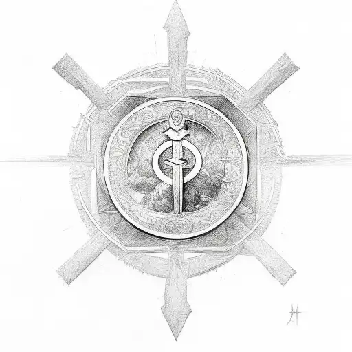 chi rho  tattoo design idea