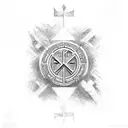 chi rho  tattoo design idea