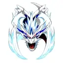 Blue-eyes white dragon tattoo design idea