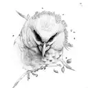 bird with name Esperanza tattoo design idea