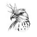 bird with name Esperanza tattoo design idea