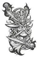 whitebeard emblem with whitebeard character from one piece tattoo design idea
