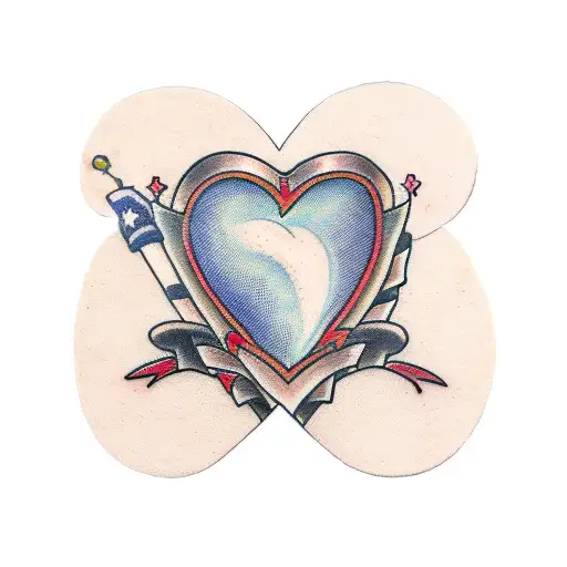 dagger through a heart tattoo design idea