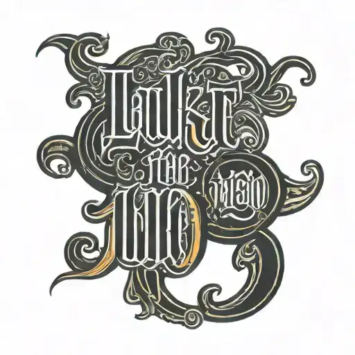 ambigram of the words Luke Juno   tattoo design idea