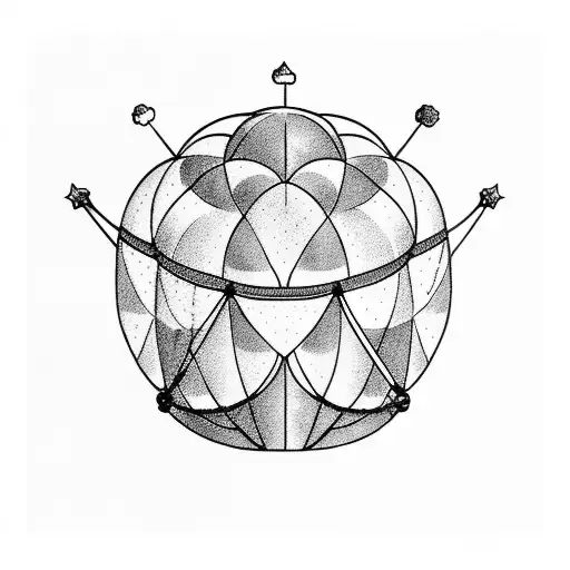hot air balloon and hearts tattoo design idea