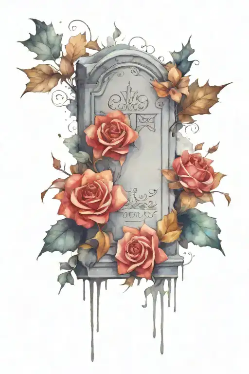 october 13th 2023 gravestone tattoo design idea