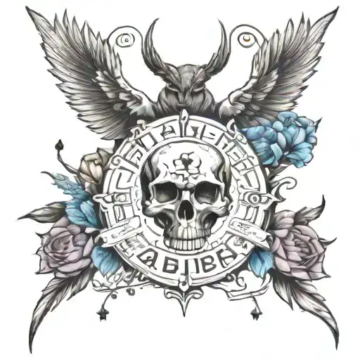 Creating a tattoo that incorporates your birth date, zodiac sign, family desires, experiences with illness, Baltic signs tattoo design idea