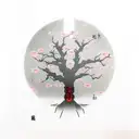 Tree,cross sign ,animal tattoo design idea