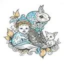 life and baby boy tattoo design idea