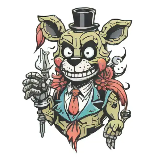 five nights at freddys characters tattoo design idea