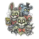 five nights at freddys characters tattoo design idea