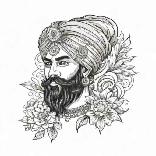 punjabi culture with sikh tattoo design idea