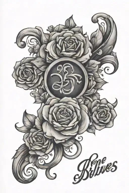 everything is possiable for the one who believes family over everything  tattoo design idea