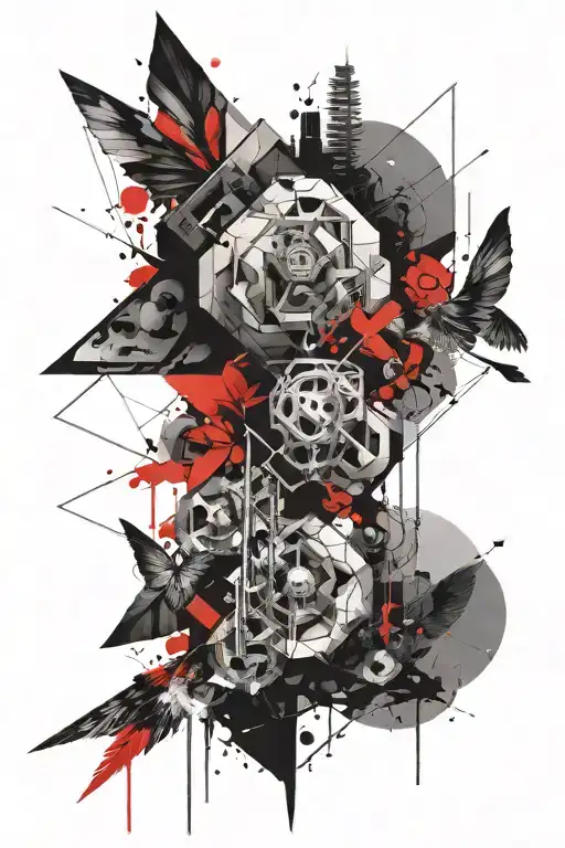 geometric,nature,spiritual,animals,black,tattoo,full sleeve,big,beautiful,amazing,sad,dark tattoo design idea