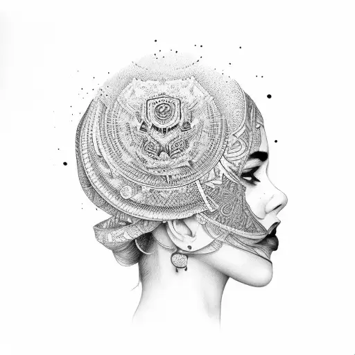 india en brazo con realismo tattoo design idea