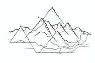 Mountain Range with GPS Coordinates tattoo design idea