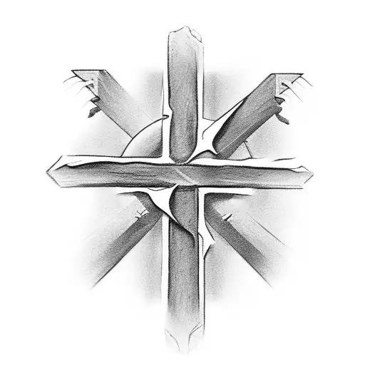 a cross on the back of the neck that includes 2 names in letters which are Lourdes and Lucas tattoo design idea