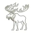 moose standing tattoo design idea