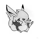 pikachu batman tattoo design idea