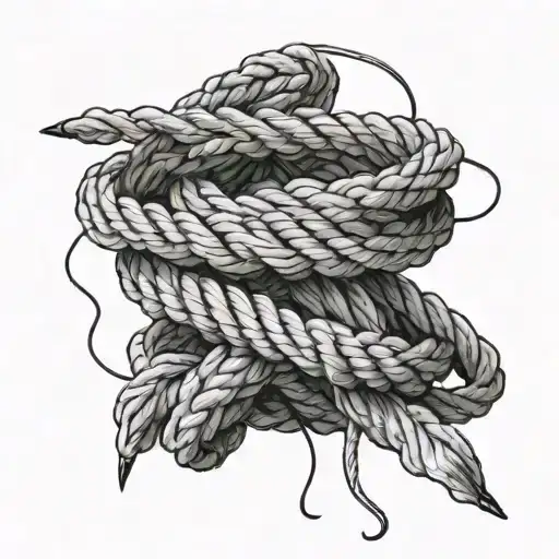 Looking for someone to mock up a wrist tattoo. The three threads of the rope symbolizes friendship (“a threefold cord is tattoo design idea