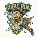 Title: Bubble Run T-Shirt Design  Objective: Create an engaging T-shirt design for "Bubble Run".  Design Requirements:   tattoo design idea
