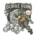 Title: Bubble Run T-Shirt Design  Objective: Create an engaging T-shirt design for "Bubble Run".  Design Requirements:   tattoo design idea