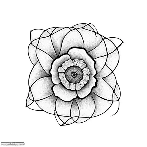 Celtic Dara knot and poppy flower  tattoo design idea