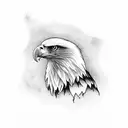 Eagle with wings  tattoo design idea
