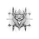 serch bythol symbol with name Quinn tattoo design idea