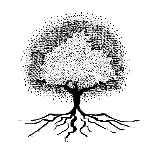 White tree of gondor tattoo design idea
