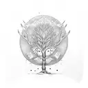 White tree of gondor tattoo design idea
