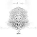 White tree of gondor tattoo design idea