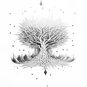 White tree of gondor tattoo design idea
